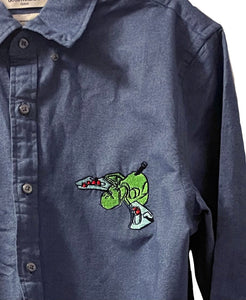 Hungry hungry hippos embroidered shirt